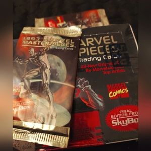 Sealed packs of 1993 Marvel masterpieces